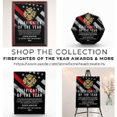 Firefighter of the Year Employee Recognition Logo Sockelschild