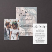 Empfang 7 Foto Hochzeit zum 1 Jahr Einladung (Personalisiere diese Kollektion eines unabhängigen Creators.)