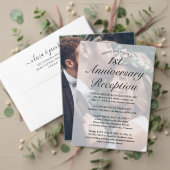 Empfang 2 Foto Hochzeit zum 1 Jahr Einladung (Personalisieren Sie die Kollektion dieses unabhängigen Creators. Test)