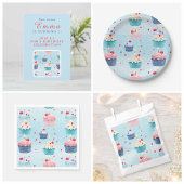 Geburtstag - Kuchen, Kerzen und Erdbeeren - Satinband