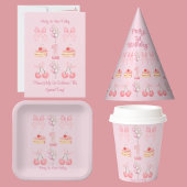 Baby's First Birthday Pastel Pink Bows Napkins Serviette
