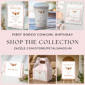 First Rodeo Pink Cowgirl Western Birthday Geschenktütchen