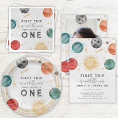 Weltraumkapsel 1. Geburtstag Sockelschild