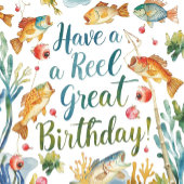 Geburtstag des Fisches mit Kuchen Kaffeetasse