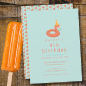 Sommer Flamingo-Eis Kinder Geburtstag Poolparty Poster