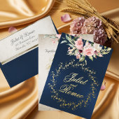 Blush Floral, QR Code - Sage Begleitkarte