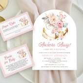 Boho Floral Anchor Nautical Girl Book Request Begleitkarte