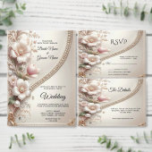 Floral and Pearl Return Address Label (Personalisiere diese Kollektion eines unabhängigen Creators.)
