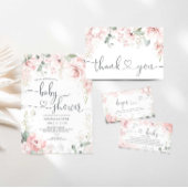 Pink Garden Baby Dusche Danke Tag Geschenkanhänger