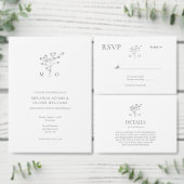 Elegante Monogramm-Hochzeit Einladungsbanderole (Personalisiere diese Kollektion eines unabhängigen Creators.)