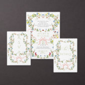 Floral Bow Garden Rustikales Elegantes Foto Hochze Save The Date (Personalisiere diese Kollektion eines unabhängigen Creators.)