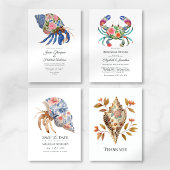 Coastal Nautical Beach Wedding Program Fächer