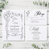 Formal Elegante Einschließungskarte Details Begleitkarte (Personalisiere diese Kollektion eines unabhängigen Creators.)