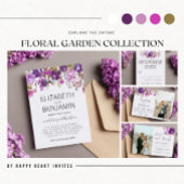 Blumengarten Lila Violettlavender Save the Date
