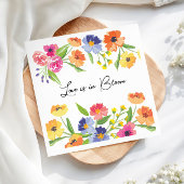 Heller Blumengarten Rosa Orange Willkommensschild Poster