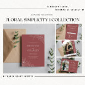 Floral Simplicity 1 Caribbean Teal Save The Date a