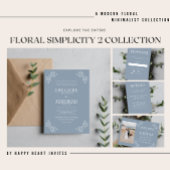 Floral Simplicity 2 Blackberry Wedding Einladung