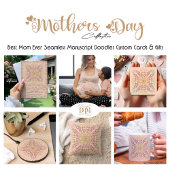 Floral Soft peach kaleidoscopic Script Best Mom  Notizblock