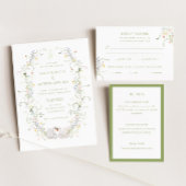 Schwanen-Blumenrahmen-Monogramm-Hochzeit Save The Date