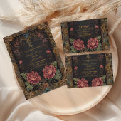 Viktorianisches gotisches Brautparty Begleitkarte