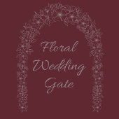 Einfaches Hochzeitstor Rote Flora Platzkarte