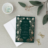 Bläserne botanische Rahmenhochzeit Folieneinladung