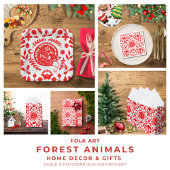 Folk Art Wise Snow Owl | Green Pappteller