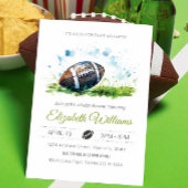 Elegante Watercolor Football Baby Shower Pappteller