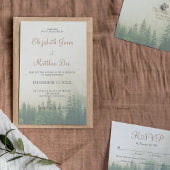 Pinienbäume im Wald Hochzeitspaziergang Einladung