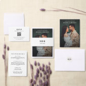 Moderne, lebendige Emerald Green Foto Wedding Einladung (Personalisiere diese Kollektion eines unabhängigen Creators.)