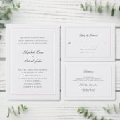 Formal Modern Classic Elevated Frame Pearl Wedding Save The Date (Personalisiere diese Kollektion eines unabhängigen Creators.)