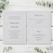 Formal Modern Classic Elevated Ivory Sm Wedding RSVP Karte (Personalisiere diese Kollektion eines unabhängigen Creators.)