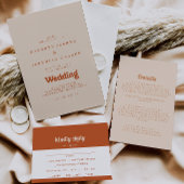 Formales einfaches Terrakotta-QR-Code-Hochzeitspro Sockelschild