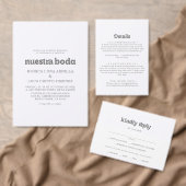 Formales einfaches QR-Code-Hochzeitsprogramm Sockelschild (Personalisiere diese Kollektion eines unabhängigen Creators.)