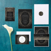 Formal Foil Black and Gold Wedding Arch Einladung (Personalisiere diese Kollektion eines unabhängigen Creators.)