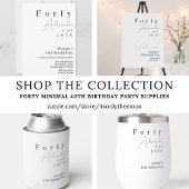 40 Minimal 40. Geburtstag Gastgeschenk Dosenkühler