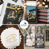 40. Geburtstag Vierzig Drehbuch Gold schwarzes Fot Geschenkschachtel