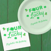 Vier Mal Glück 4. Geburtstag Einladung