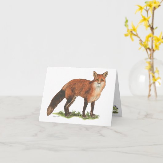 Collection Fox Note Card Karte (Gelbe Blume)