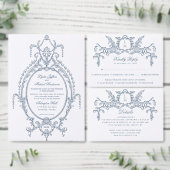 Einladung zur Hochzeit in Französisch-Verziert-Bar (Personalisiere diese Kollektion eines unabhängigen Creators.)