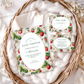 Fresh Berry Gingham Diapper Raffle Begleitkarte