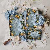 Fresh Citrus Botanical Wedding Einladung