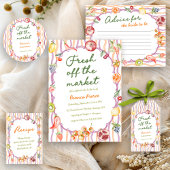 Fresh Off The Market Whimsical Bridal Shower Pappteller