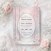 Mattierte Petals bei einer Winterwoodlandhochzeit Save The Date