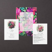 Fuchsia, Emerald Green und Black Probe Dinner Einladung (Personalisiere diese Kollektion eines unabhängigen Creators.)
