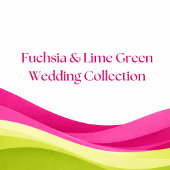 Fuchsia and Lime Green Modern Wedding  Invitation Einladung