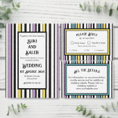 Liqourice Candy Stripe - UAWG Hochzeitskarte RSVP Karte (Personalisiere diese Kollektion eines unabhängigen Creators.)