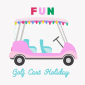 Holiday Lights Pink Golf Cart Rücksendeadresse