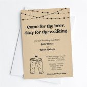 Funny Free Beer Theme Wedding Einladung