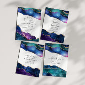 Galaxy Agate Quinceañera Einladung